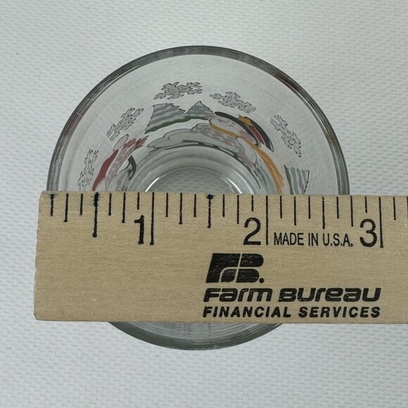 Vintage 1999 Home Interiors Snowman Holiday Drinking Glasses 10 oz Set Of 2 - Picture 6 of 12